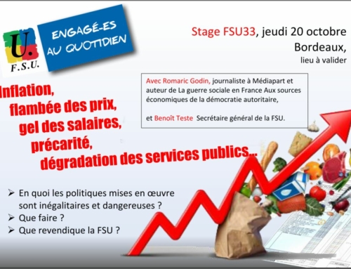 20 octobre 2022, Stage inflation salaire