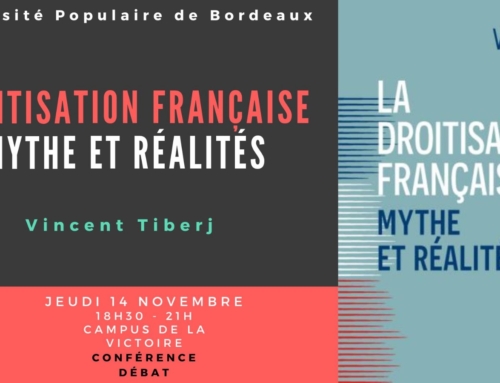 14 nov conférence débat UPB – droitisation Française, mythe et réalité – avec Vincent Tiberj