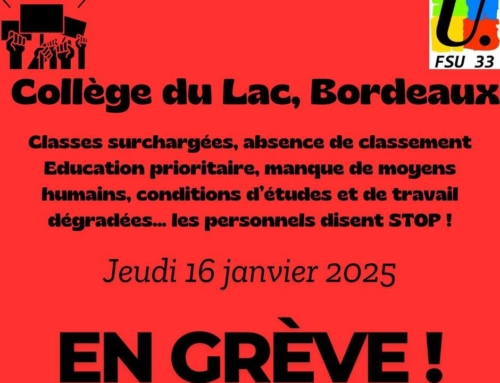 16 janv. Collège du Lac en GRÈVE !