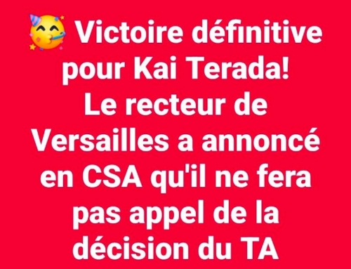 Victoire définitive pour #KaiTerada