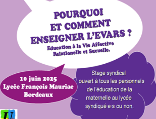 10 juin stage « pourquoi et comment enseigner l’EVARS »