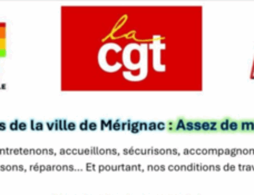 Agents de la ville de Mérignac : ASSEZ de mépris !