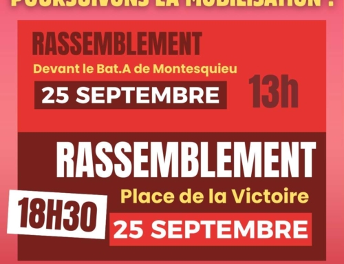 Journée de mobilisation partout dans les facs et les lycées – jeudi 25 septembre