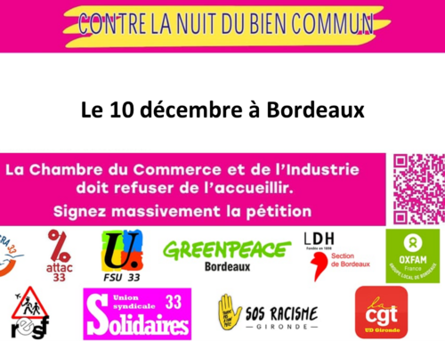 la FSU33 CONTRE LA NUIT DU BIEN COMMUN du 10 décembre