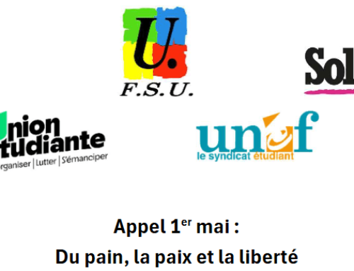 Appel 1er mai : Du pain, la paix et la liberté